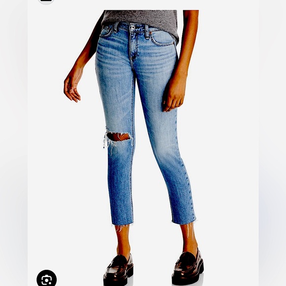 rag & bone Denim - Rag & Bone Cate Ankle Skinny Frayed Jeans Size 26